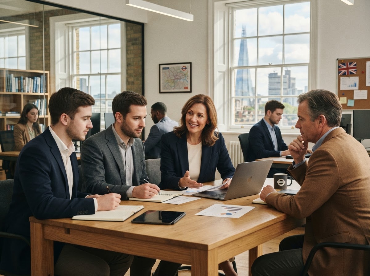 Choice Ledgex team reviewing data-driven risk analysis for a client business